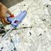 Michigan sophomore Rachel Choi grabs a hot glue gun on Friday, April 5. Daniel Brenner I AnnArbor.com